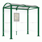 ABRI BUS VOÛTE 2.50 M AVEC BARDAGES LATÉRAUX - VERT 6005 - PROCITY