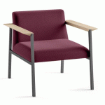 FAUTEUIL VADO BORDEAUX PIÈTEMENT ANTHRACITE