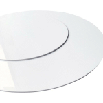 SIGNALETIQUE.BIZ FRANCE - PANNEAU PLASTIQUE PVC 1,5 MM ROND. PLAQUE P.V.C BLANC. PLAQUE PVC PLASTIQUE BLANC ROND. MATIÈRE PVC RIGIDE À LA DÉCOUPE