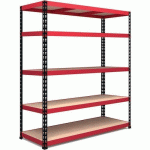 RAYONNAGE À EMBOÎTER 150KG 5 NIVEAUX 1980X1600MM - RB BOSS - RB BOSS