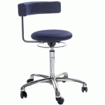 SATURN ALU610-TISSU 3D-MEDIUM-ROULETTESEASY ROLLING-BLEU - GLOBAL PROFESSIONAL SEATING