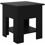 TABLE BASSE NOIR 40X40X42 CM BOIS D'INGÉNIERIE