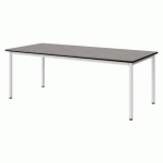 TABLE MALIBU 180X80 T4 4P STR ANTIB BÉT F186/NOIR BLC 9016
