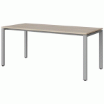 TABLE MALIBU 180X80 T6 SOUDÉ STRA ABS ACACIA/GRIS 9006 - MANUTAN EXPERT