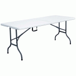 TABLE PLIANTE BLANCHE 152 X 70 X 74 CM, BLANC