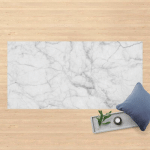 TAPIS EN VINYLE - BIANCO CARRARA - PAYSAGE 1:2 DIMENSION HXL: 40CM X 80CM