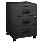 CAISSON MOBILE MÉTAL BUDGET 3 TIROIRS NOIR