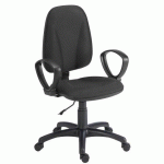 CHAISE DE BUREAU TWISTY - TISSU NON FEU M1 NOIR - AVEC ACCOUDOIRS