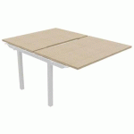 MULTIPOSTE SUIVANT L120 X P163 - ECHANCRURE PIED ARCHE CHÊNE - BURONOMIC