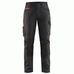 PANTALON DE TRAVAIL SERVICES STRETCH FEMME NOIR/ROUGE TAILLE 50C - BLAKLADER