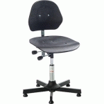 SIÈGE D'ATELIER SOLID - MEDIUM - PATIN - ACIER - NOIR - GLOBAL PROFESSIONAL SEATING