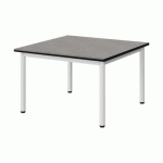 TABLE MALIBU 80X80 T1 4P STRA ANTIB BÉTON F186/NOIR BLC 9016