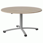 TABLE MALIBU Ø 120 T4 PC STRA ABS ACACIA/GRIS 9006