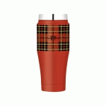 TUMBLER MUG ISOTHERME 47CL TISSU ÉCOSSAIS ROUGE - THERMOS - HERITAGE