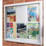 VITRINE AFFICHAGE EXTÉRIEURE REVERSO PORTE EN VERRE SÉCURIT 99 X 94 CM 12 A4 - MANUTAN COLLECTIVITÉS