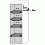 ARMOIRE S-PHOENIX VOL.2-90 S90.196.060.075.FDAC GRIS - ASECOS