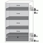 ARMOIRE SÉCURITÉ S-CLASSIC-90 S90.196.120.WDAS JAUNE