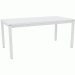BUREAU DROIT X4 160CM BLANC / PIED BLANC - QUADRIFOGLIO