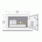 COFFRE-FORT STANDARD 8,6 L SERRURE ÉLECTRONIQUE YALE