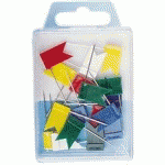EPINGLES DE SIGNALISATION, DRAPEAU, ASSORTI - LOT DE 6