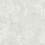 PAPIERS PEINTS TENDANCES IDÉAL POUR SALLE À MANGER ET BUREAU | PAPIER PEINT À MOTIF TROPICAL GRIS | TAPISSERIE FLORALE COULEUR CLAIRE - 10,05 X 0,53 M