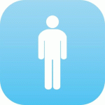 PLAQUE EN DRAPEAU PLEXI - HOMME - BLEU CLAIR