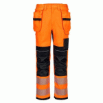 PORTWEST FR415 PANTALON DE TRAVAIL HOLSTER PW3 MODAFLAME HVO ORANGE/NOIR - TAILLE 34 - STANDARD