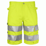 PROJOB 6536 SHORTS EN ISO 20471 CLASSE 2/1 JAUNE/NOIR - TAILLE 38