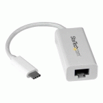 STARTECH.COM ADAPTATEUR USB C VERS GIGABIT ETHERNET - BLANC - ADAPTATEUR RÉSEAU LAN USB 3.0 VERS RJ45 - USB TYPE C VERS ETHERNET