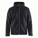 VESTE SOFTSHELL À CAPUCHE NOIR/ARGENT TAILLE XL - BLAKLADER