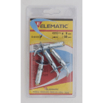 ELEMATIC - 4 PCS T61 / GC9 ANCRES FISCHER ANCRE + CROCHET COURT 9X40 MM