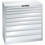 ARMOIRE 8 TIROIRS SÉRIE 78.294-CAPACITÉ 75KG-GRIS - LISTA