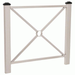 BARRIÈRE PAGODE 1.08 M - 2 POMMEAUX NOIRS - ZINC GRIS 7044 - PROCITY