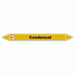LOT DE 3 - MARQUEUR DE TUYAUTERIE - CONDENSAT - NFX 08-105 - VINYLE LAMINÉ 150 X 12 MM