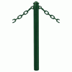 POTELET PROVINCE Ø76 MM CHAINES 2 ANNEAUX AGORA VERT 6005 - PROCITY