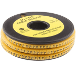 RS PRO - REPÈRE CÂBLE , Ø CÂBLE 3 4.2MM, TEXTE : 2, NOIR SUR JAUNE ( PRIX POUR BOBINE DE 1000 )