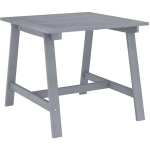 TABLE � D�NER DE JARDIN GRIS 88X88X74 CM BOIS D'ACACIA MASSIF - VIDAXL