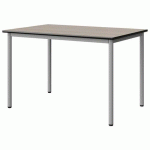 TABLE MALIBU 120X80 T6 4P STRA ACACIA/NOIR GRIS 9006 - MANUTAN EXPERT