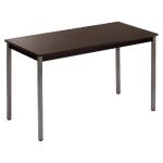 TABLE MODULAIRE DOMINO RECTANGLE - L. 120 X P. 60 CM - PLATEAU NOIR - PIEDS GRIS