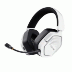 TRUST GXT 493W CARUS CASQUE AVEC FIL &SANS FIL ARCEAU, CASQUE GAMING USB TYPE-C / USB TYPE-A BLUETOOTH BLANC