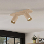 ARCCHIO SPOT POUR PLAFOND BRINJA, MARRON, ANGULAIRE, À 2 LAMPES, GU10