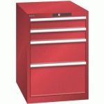 ARMOIRE ROUGE 564X725X800 AVEC 4 TIR. 75KG _ 14.371.070 - LISTA