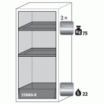 ARMOIRE SÉCURITÉ S-PEGASUS-90 S90.129.060.WDACR GRIS CLAIR - ASECOS