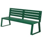 BANC À FIXER BALLADE METAL -  VERT RAL 6005