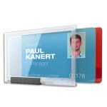 PORTE-BADGE PUSHBOX TRIO, TRANSPARENT