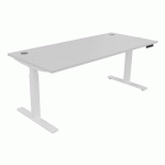 BUREAU HAUT.RÉGLABLE ÉLECTR. EVO 180X80 CM GRIS/BLANC - BURONOMIC