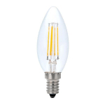 LAMPE LED FORME FLAMME À FILAMENT E14 4 W 400 LM 2700K - TRANSPARENT