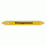 LOT DE 3 - MARQUEUR DE TUYAUTERIE - ECHAPPEMENT - NFX 08-105 - VINYLE LAMINÉ 355 X 37 MM
