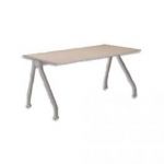 MT INTERNATIONAL BUREAU DROIT MIRAGE CHÊNE CLAIR PIÈTEMENT SILVER - DIMENSIONS : L140 X H73 X P80 CM