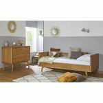 PACK LIT BANQUETTE CALYCÉ + MATELAS  NOISETTE 90X190 CM/OPT:MATELAS ELBE HR